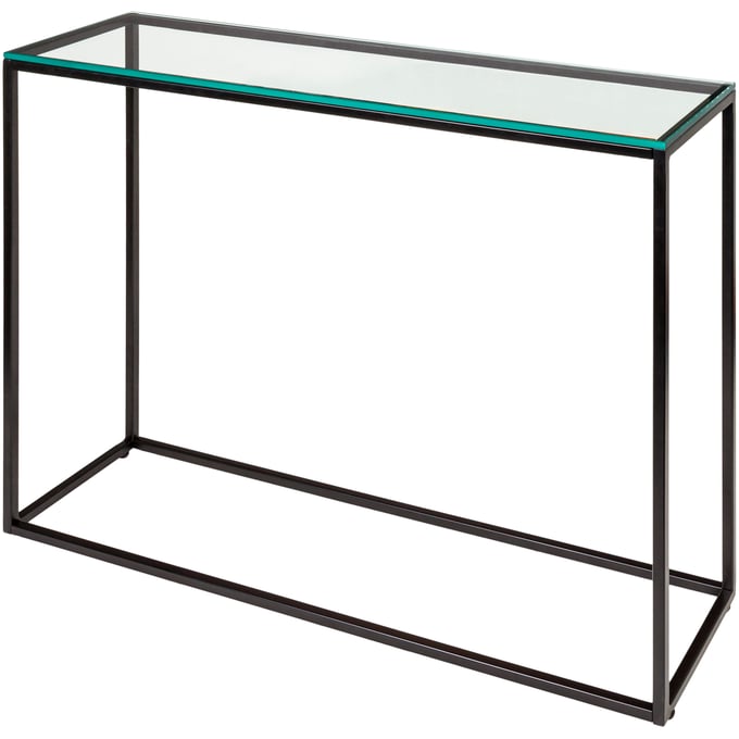 Livabliss Aryaa Clear Black Console Table YAA-009