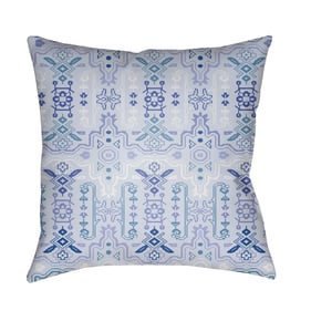 Livabliss Yindi Ice Blue Denim Accent Pillow Cover - 22x22