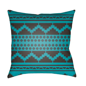 Livabliss Yindi Black Teal Accent Pillow Cover - 20x20