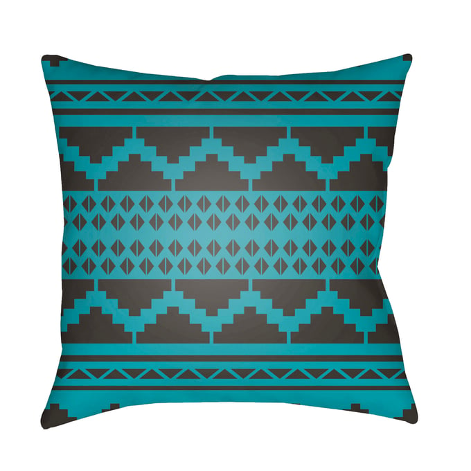 Livabliss Yindi Black Teal Accent Pillow Cover - 20x20 YN032-2020