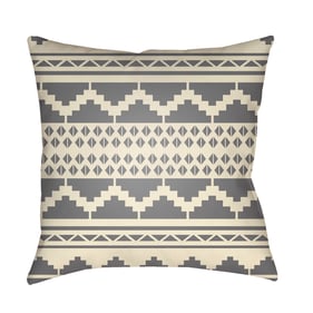 Livabliss Yindi Cream Gray Accent Pillow Cover - 20x20