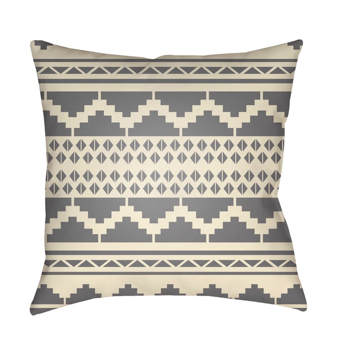 Livabliss Yindi Cream Gray Accent Pillow Cover - 20x20 YN035-2020