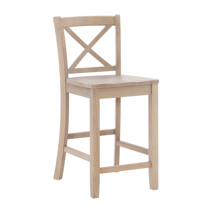 Linon Torino Greywash X Back Counter Stool LN-01709GWASH01U