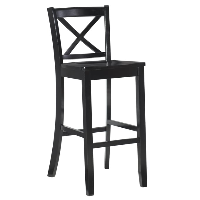 Linon Torino Black X Back Bar Stool LN-01710BLK-01-KD-U