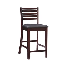 Linon Torino Merlot Dark Brown Ladder Counter Height Stool