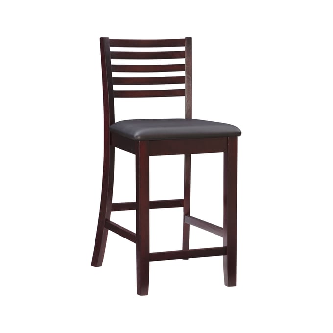 Linon Torino Merlot Dark Brown Ladder Counter Height Stool LN-01863ESP-01-KD-U