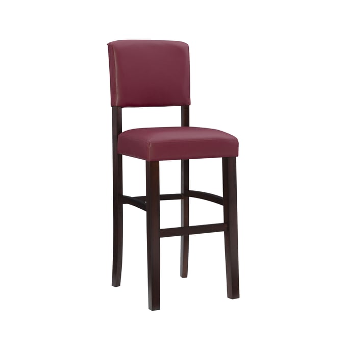 Linon Monaco Dark Red Bar Stool LN-0218RED-01-KD-U