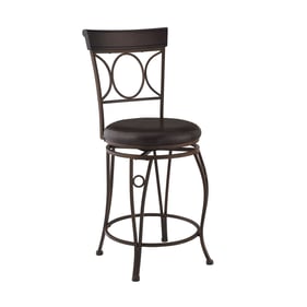 Linon Circles Brown Counter Height Stool