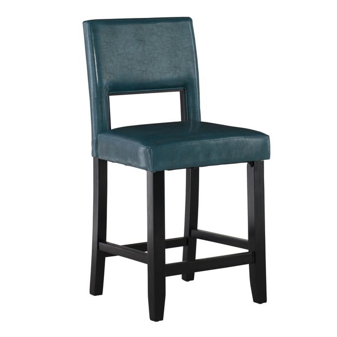 Linon Vega Aegean Blue Counter Height Stool LN-14053BLU01U