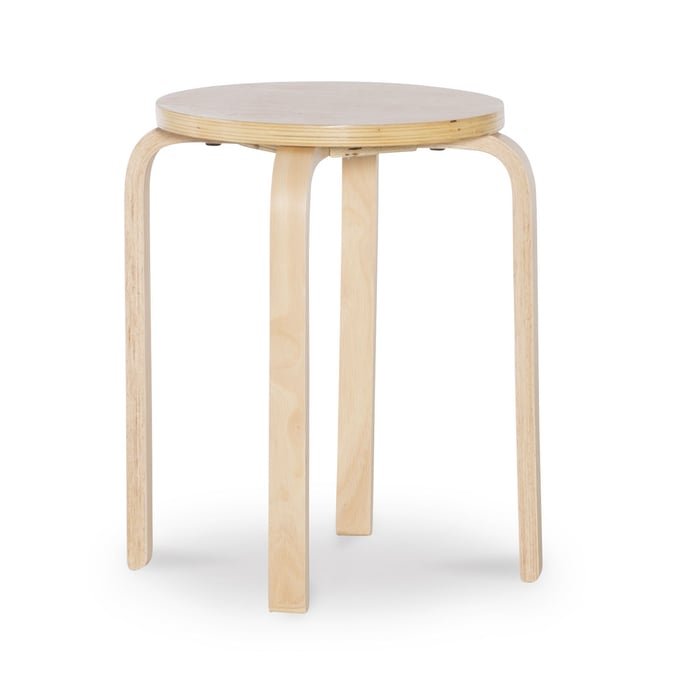 4 Linon Polly Natural Stacking Stools LN-1771NAT-04-AS-U