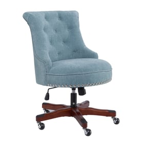 Linon Sinclair Aqua Office Chair