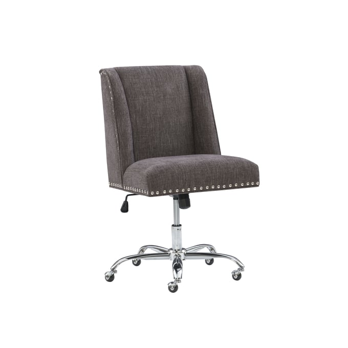 Linon Draper Charcoal Office Chair LN-178404CHAR01U