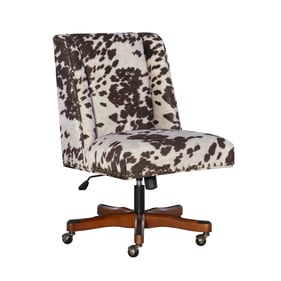 Linon Draper Brown White Udder Madn Office Chair