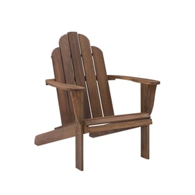 Linon Adirondack Acorn Wood Outdoor Chair And Ottoman Set