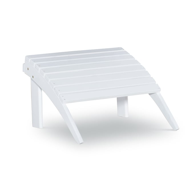 Linon Adirondack White Ottoman LN-21151WHT-01-KD-U