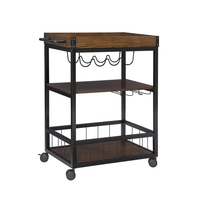 Linon Austin Black Kitchen Cart LN-464908MTL01U