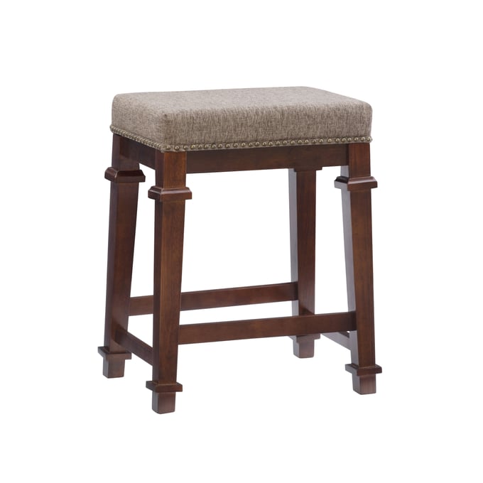 Linon Kennedy Brown Backless Counter Height Stool LN-558121TWD01U