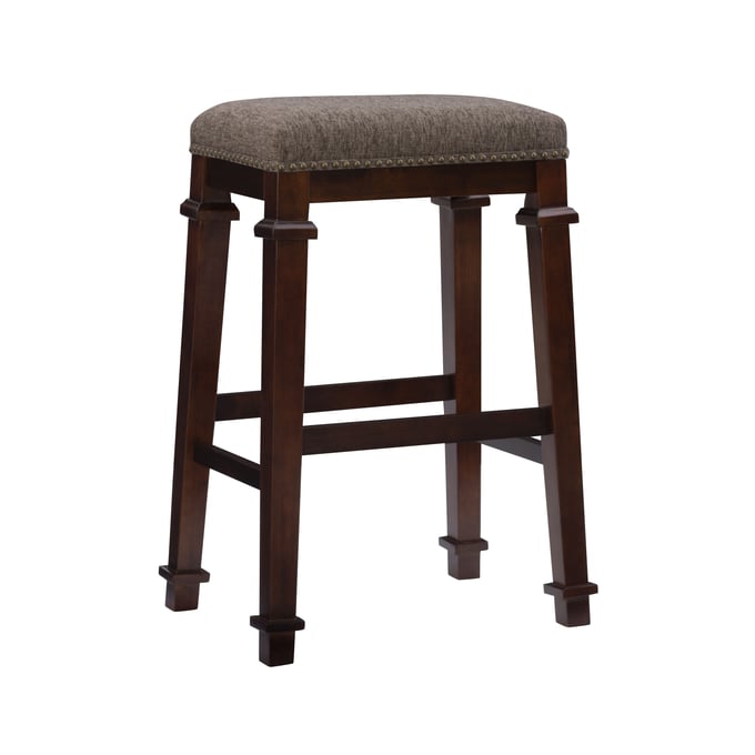 Linon Kennedy Brown Backless Bar Stool LN-558122TWD01U