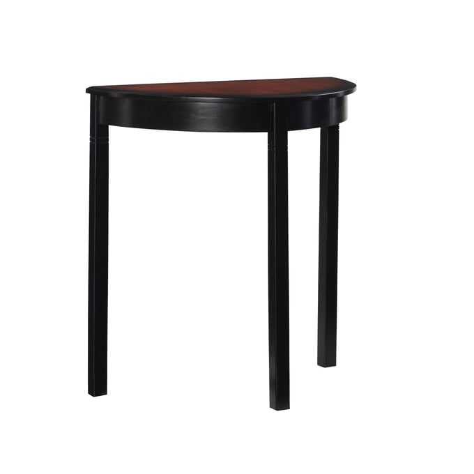 Linon Camden Black Cherry Demi Lune Console Table LN-64026BLKCHY01KDU