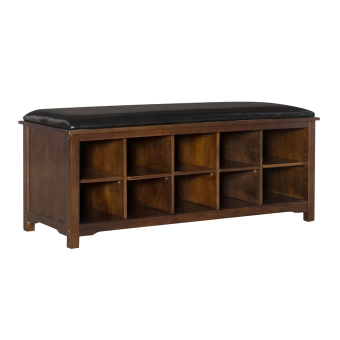 Linon Cape Anne Walnut Dark Brown Bench LN-850020WAL01U