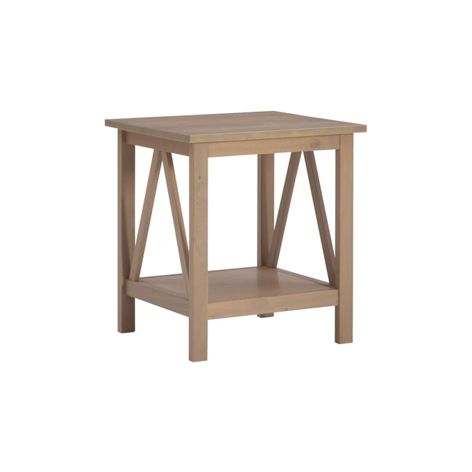 Linon Titian Driftwood End Table LN-86153GRY01U