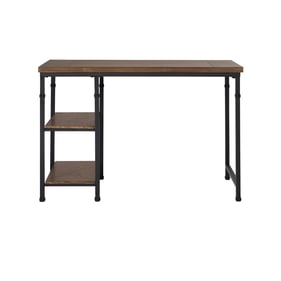 Linon Austin Black Ash Veneer Two Shelves Desk