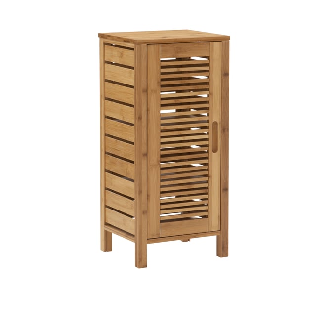 Linon Bracken Natural One Door Floor Cabinet LN-980208NAT01U