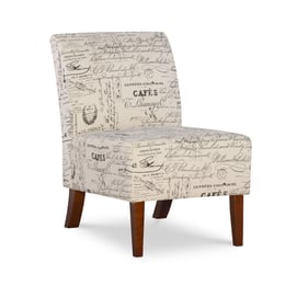 Linon Lily Linen Promo Script Chair