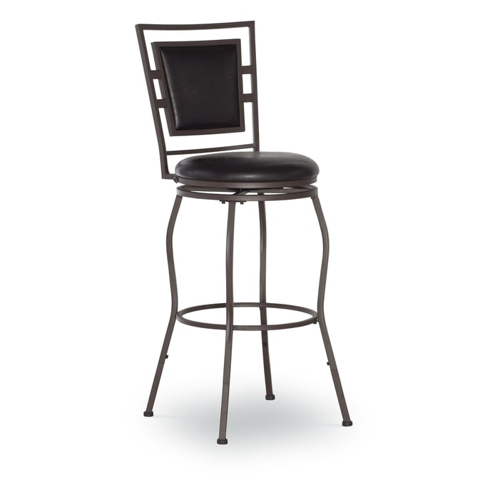 Linon Townsend Dark Brown 3pc Adjustable Stool Set LN-98321MTL-01-KD