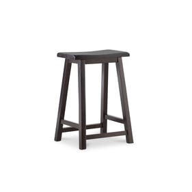 Linon Saddle Dark Brown Saddle Counter Height Stool