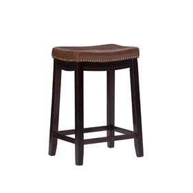 Linon Claridge Cognac PU Counter Stool