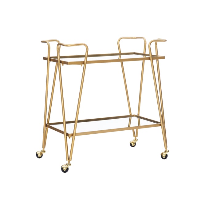 Linon Ellie Gold Bar Cart LN-AJUBAR4GLDKD01