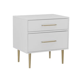 Linon Gloria White Two Drawers Nightstand