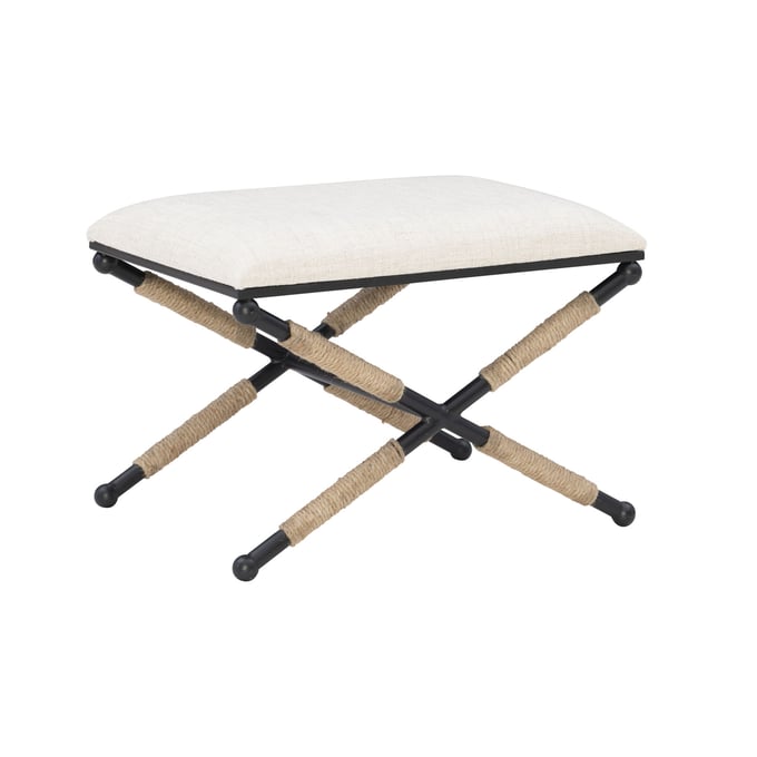 Linon Ashburn Matte Black Accent Stool LN-BH166LIN01ASU