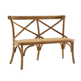 Linon Conelly Antique Brown Bentwood Bench