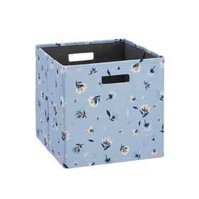 2 Linon Galli Blue Daisy Storage Bins