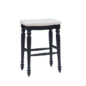 Linon Marino Black Backless Bar Stool