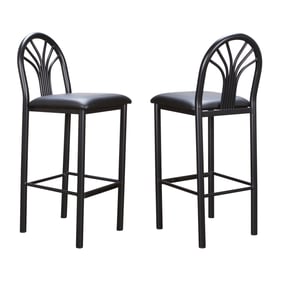 2 Linon Thayer Black Barstools