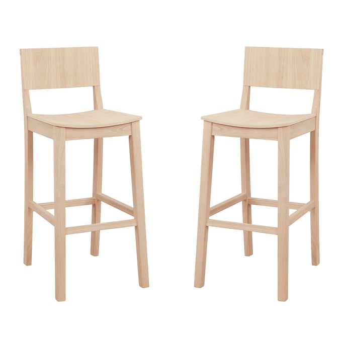 2 Linon Devin Brown Barstools LN-BS279UNF02KD