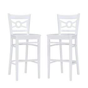 2 Linon Teresa White Barstools