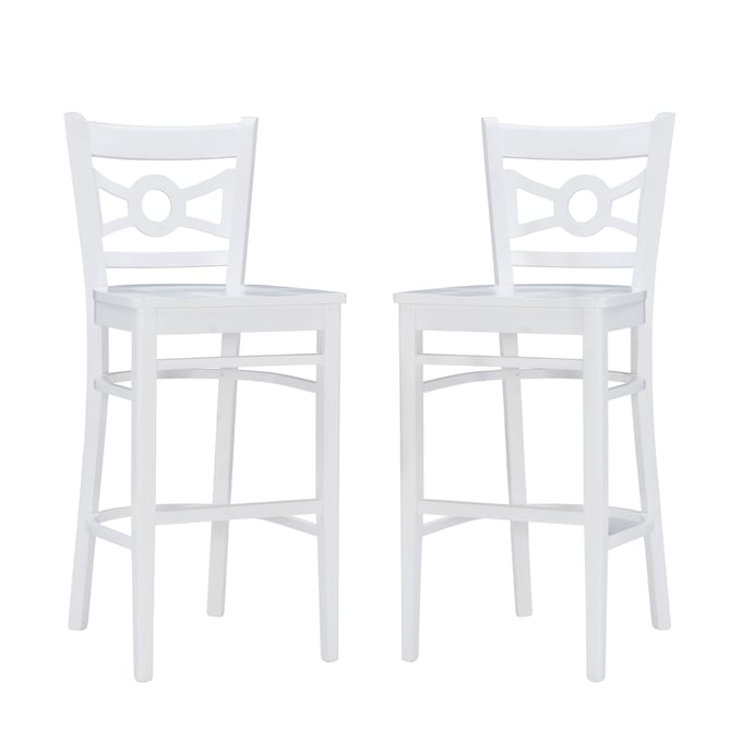 2 Linon Teresa White Barstools LN-BS293WHT02ASU