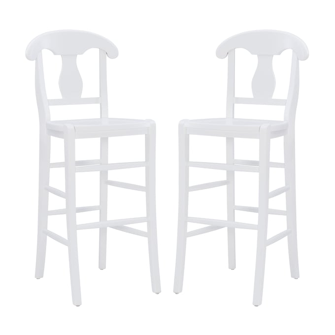 2 Linon Vander White Barstools LN-BS306WHT02ASU