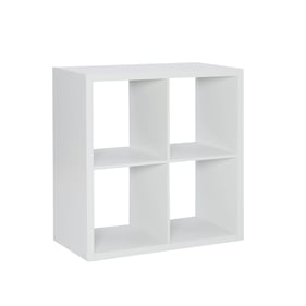 Linon Galli White 4 Cubby Storage Cabinet