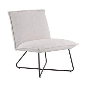 Linon Kelvin Black Natural Sherpa Chair