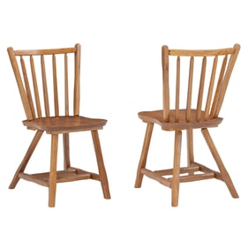 2 Linon Bazel Medium Oak Side Chairs