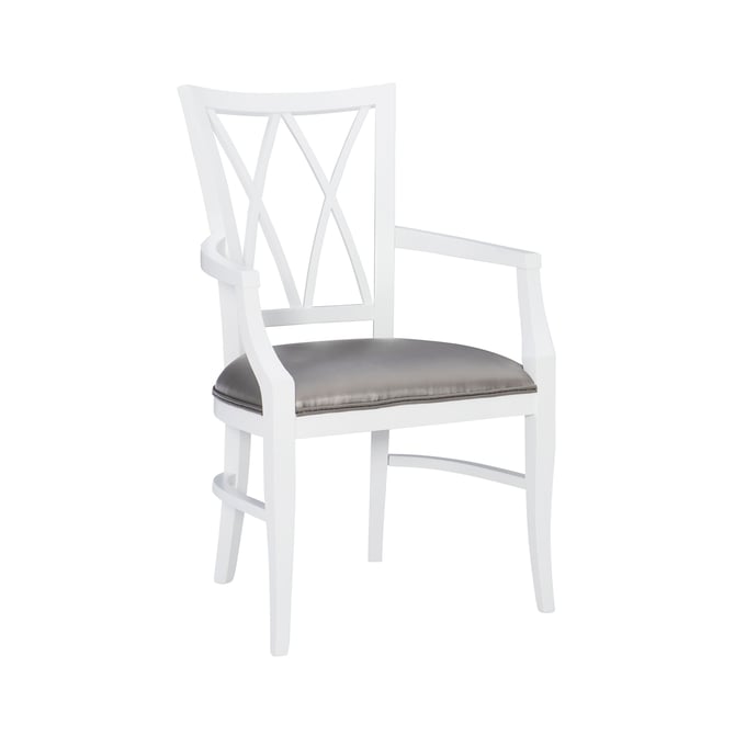 Linon Archie White Charcoal Arm Chair LN-CH259WHTCH01ASU