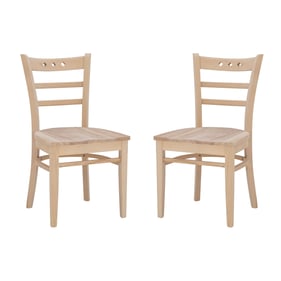 2 Linon Darby Unfinished Dining Chairs