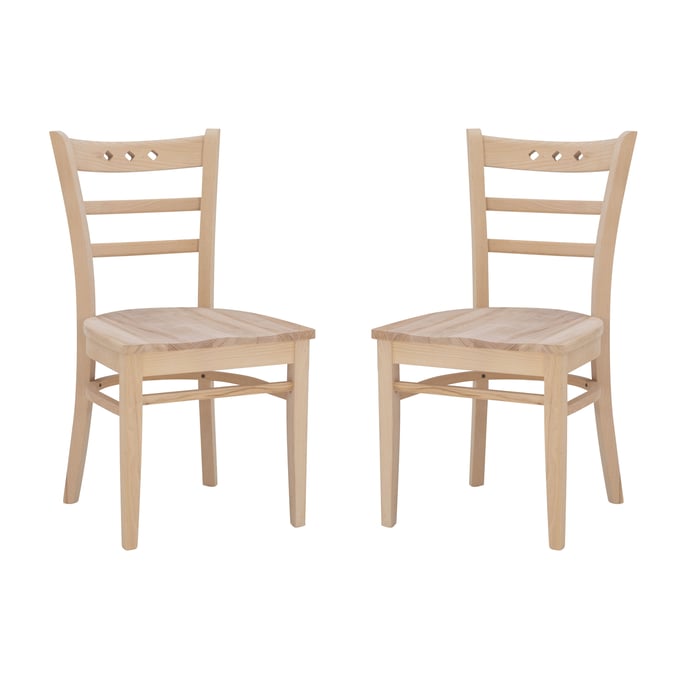 2 Linon Darby Unfinished Dining Chairs LN-CH266UNFIN02ASU