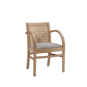 Linon Samantha Natural Cream Woven Arm Chair