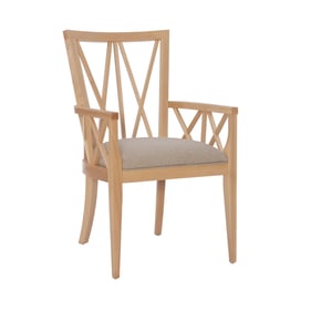 Linon Bailey Natural Beige Arm Chair